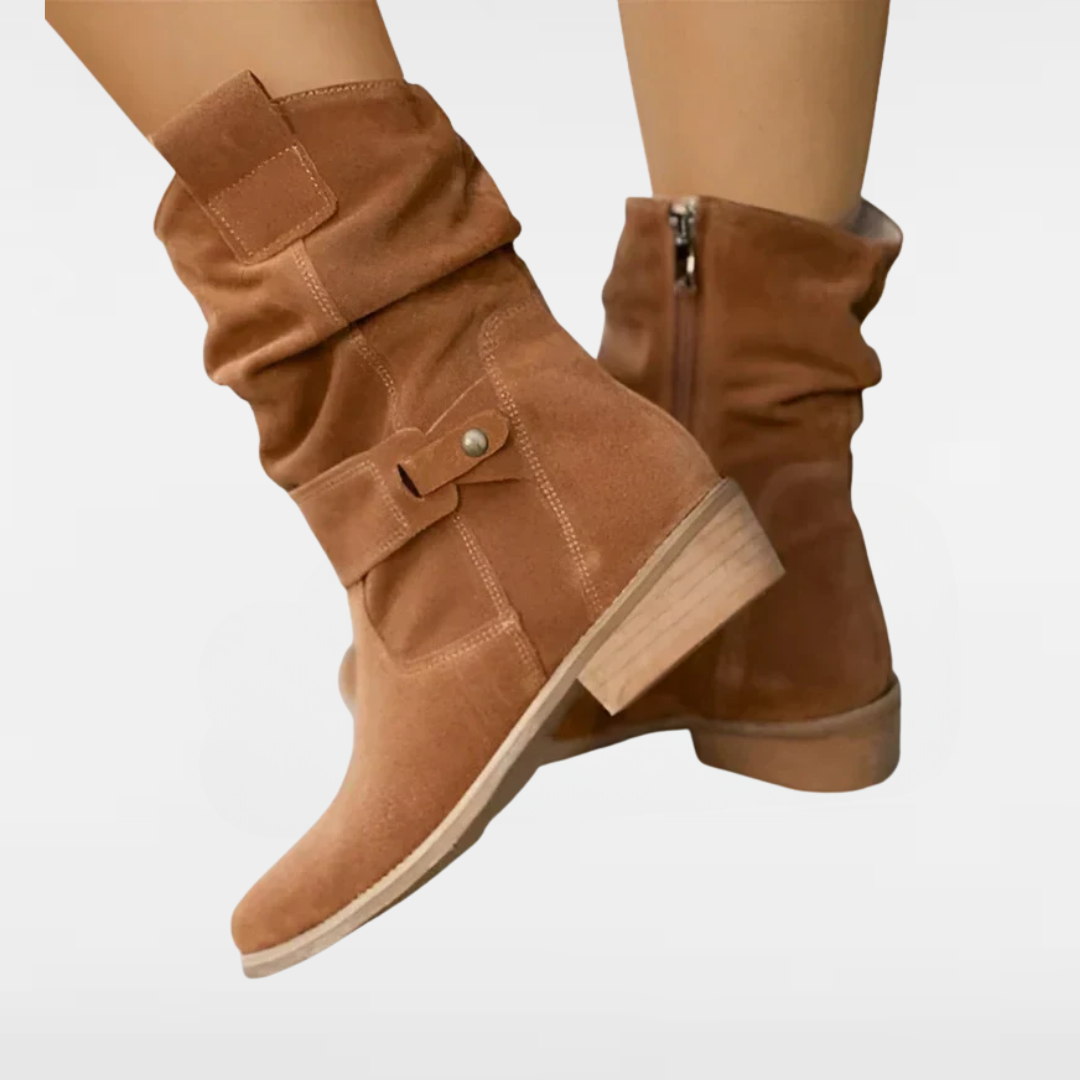 Avery | Suede Low-Heeled Boots